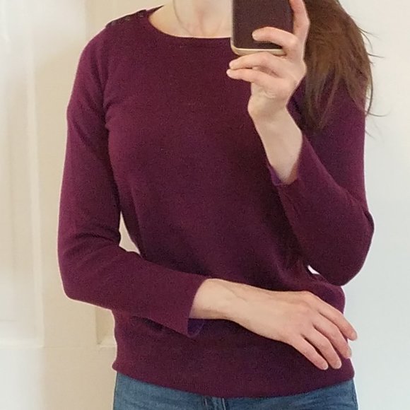 LIMITED Lightweight Wool Blend Sweater Purple M - Picture 8 of 9